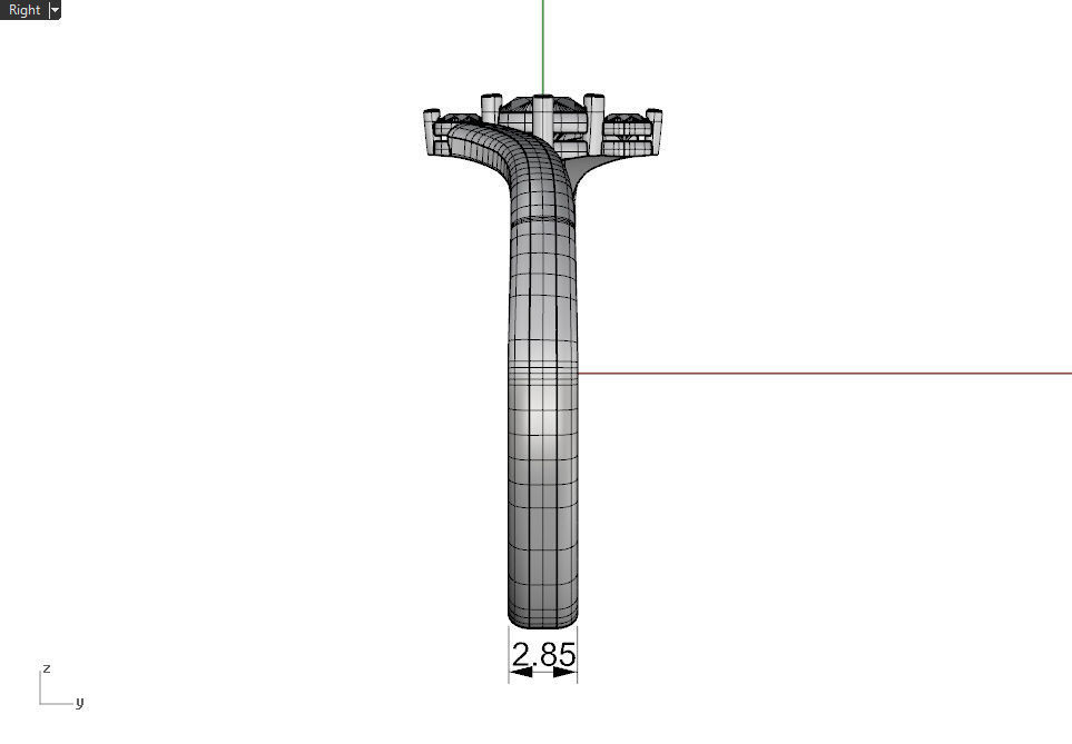 3 stone bypass ring 3D print model_9