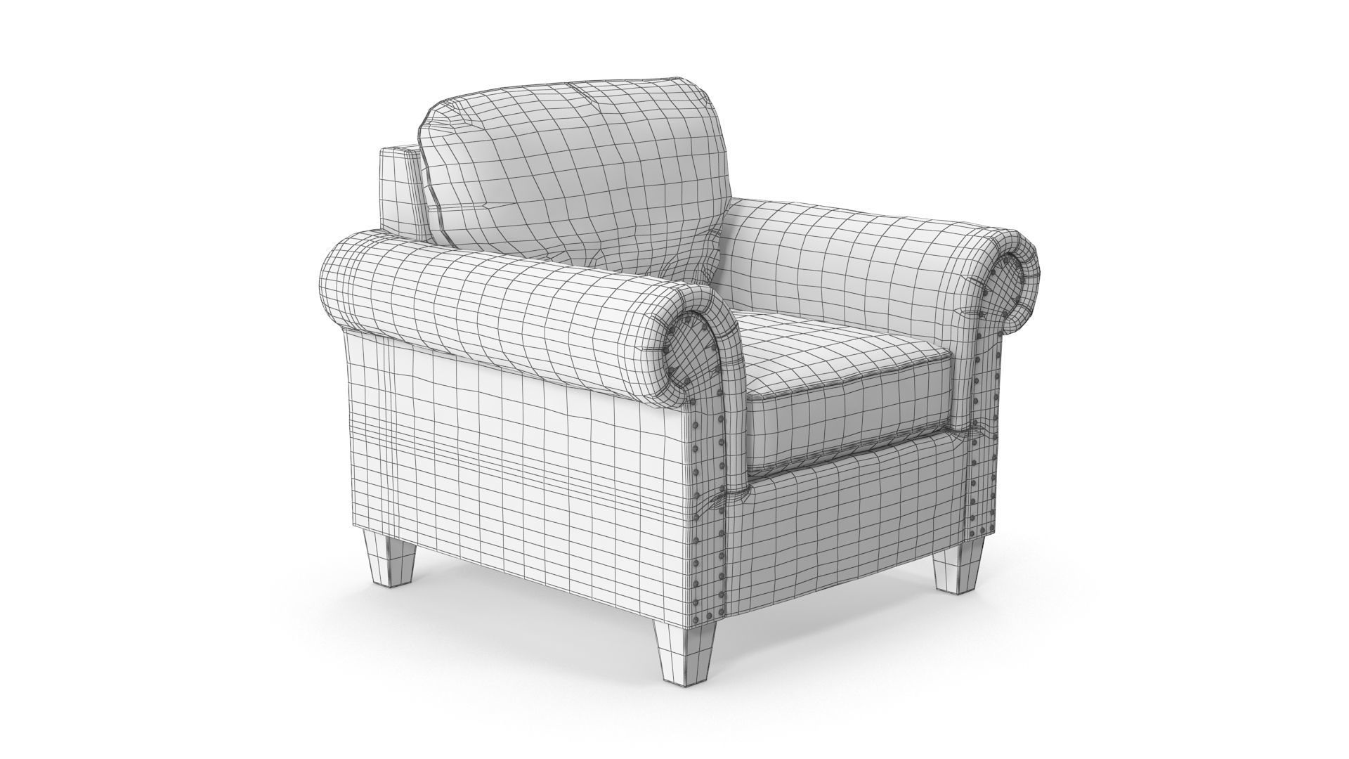 Chair - Set Part 1 Low-poly 3D model_6