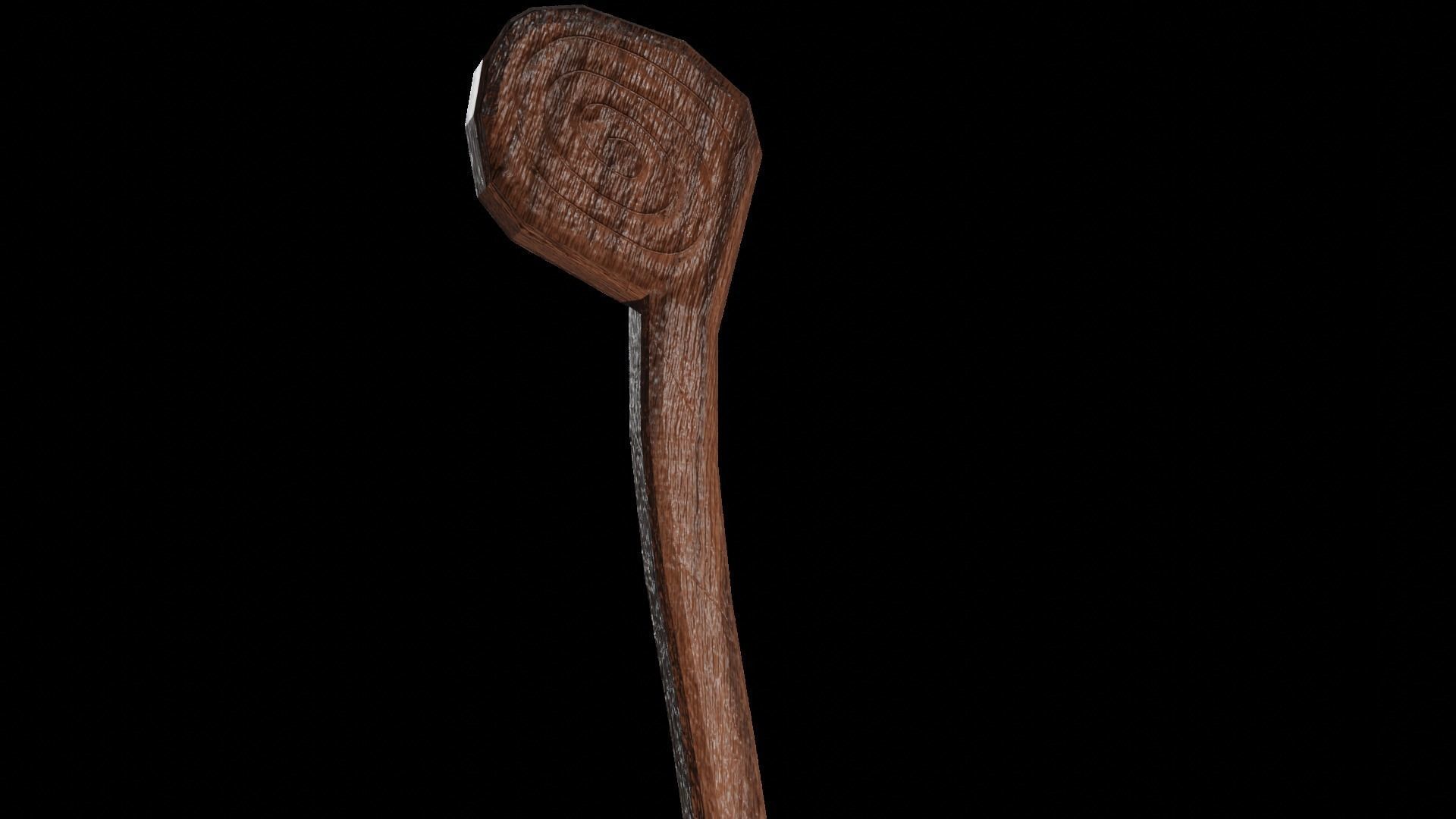 Staff - Wand - Walking Stick - Detailed low-poly Game Asset PBR 3D model_2
