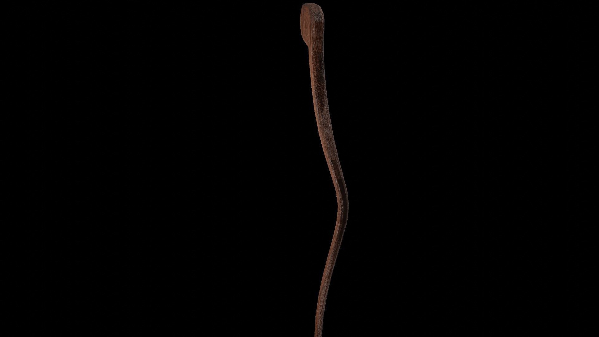 Staff - Wand - Walking Stick - Detailed low-poly Game Asset PBR 3D model_3