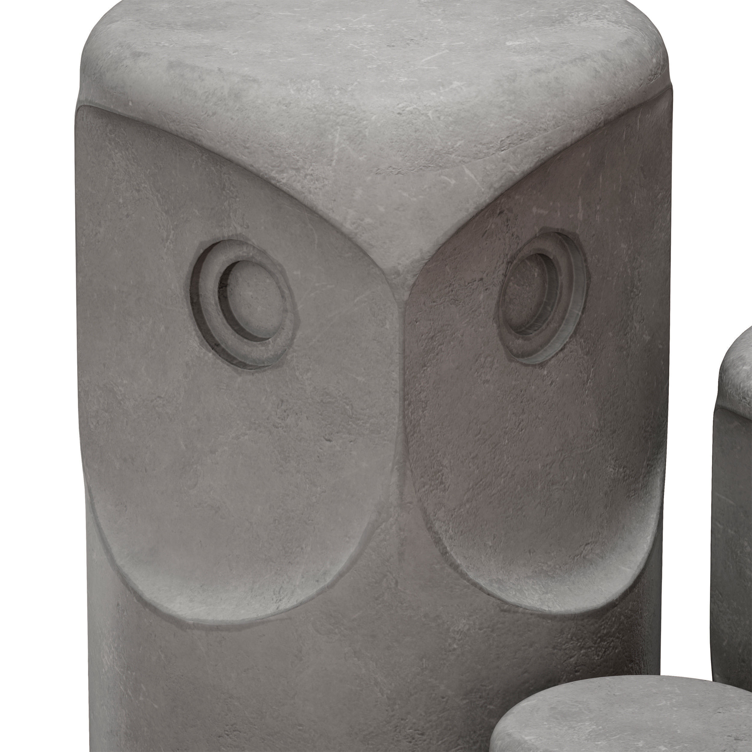 Owl figurine 3D model_8