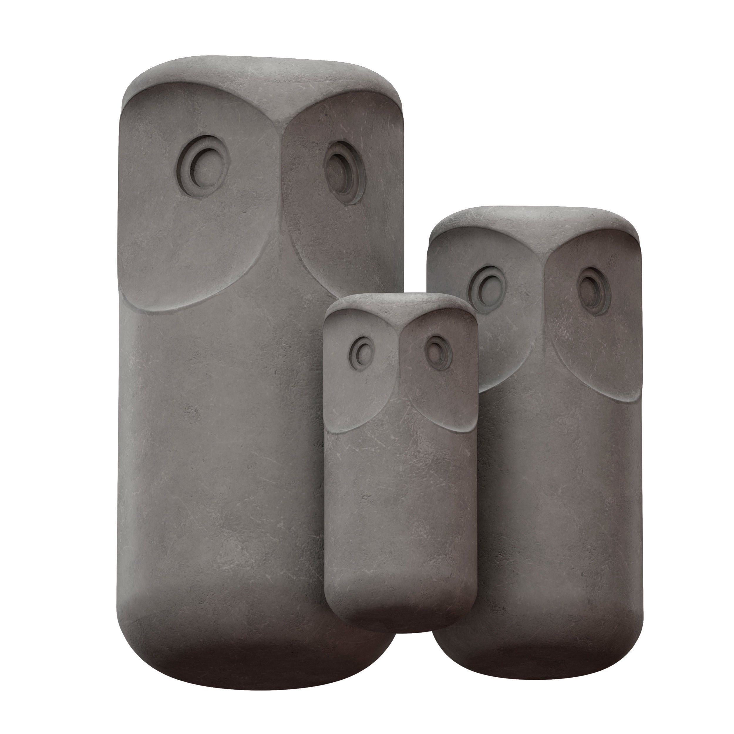 Owl figurine 3D model_3