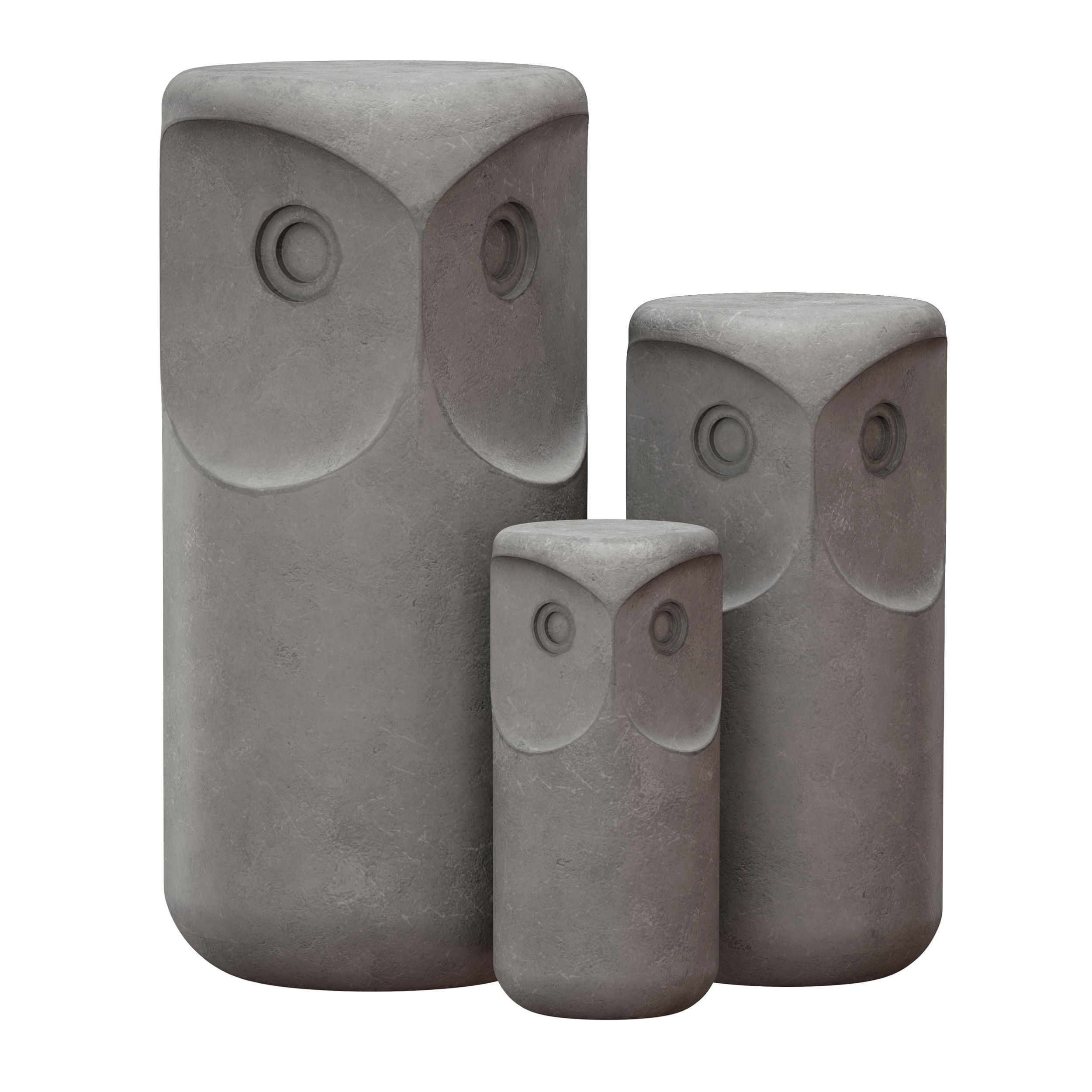 Owl figurine 3D model_2