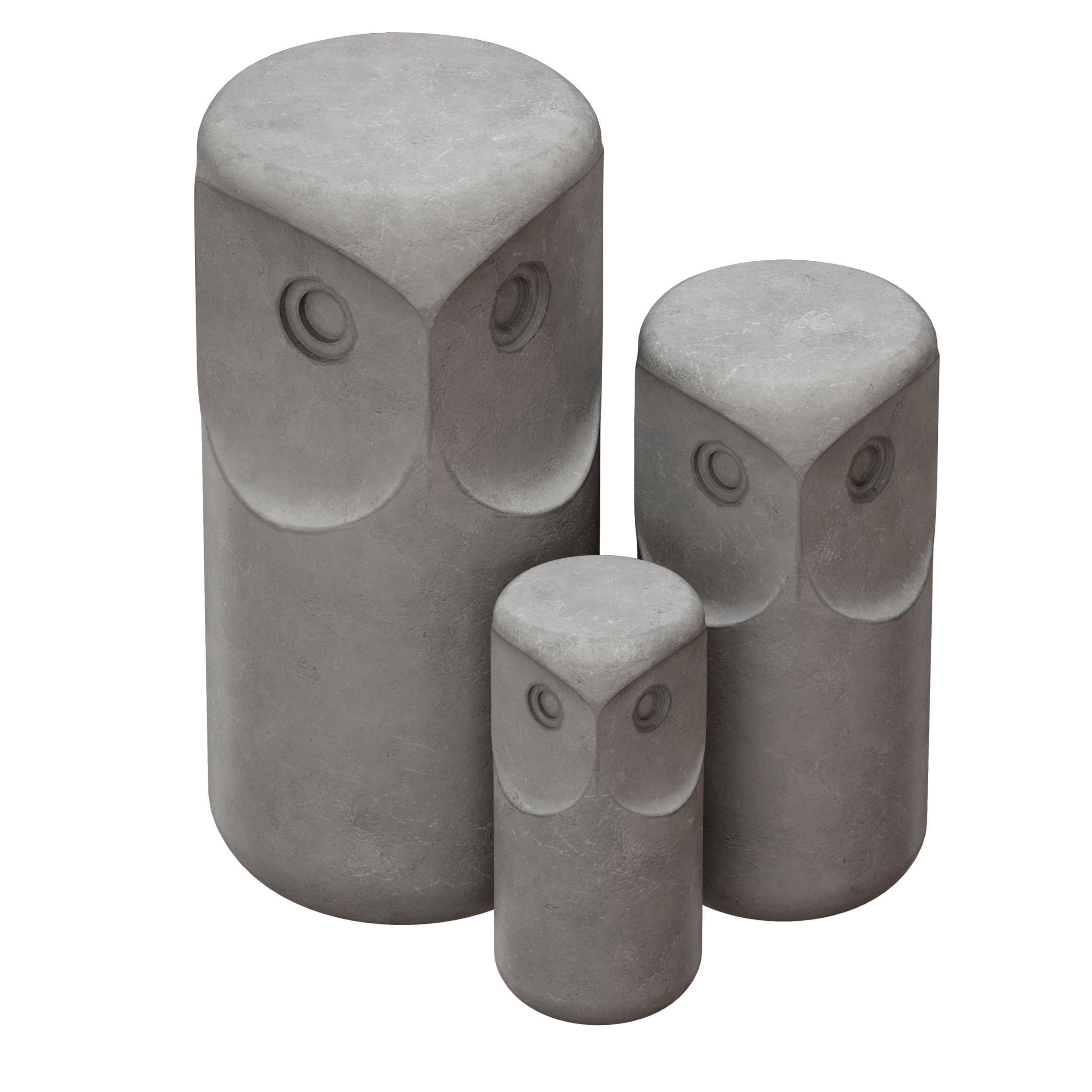 Owl figurine 3D model_4