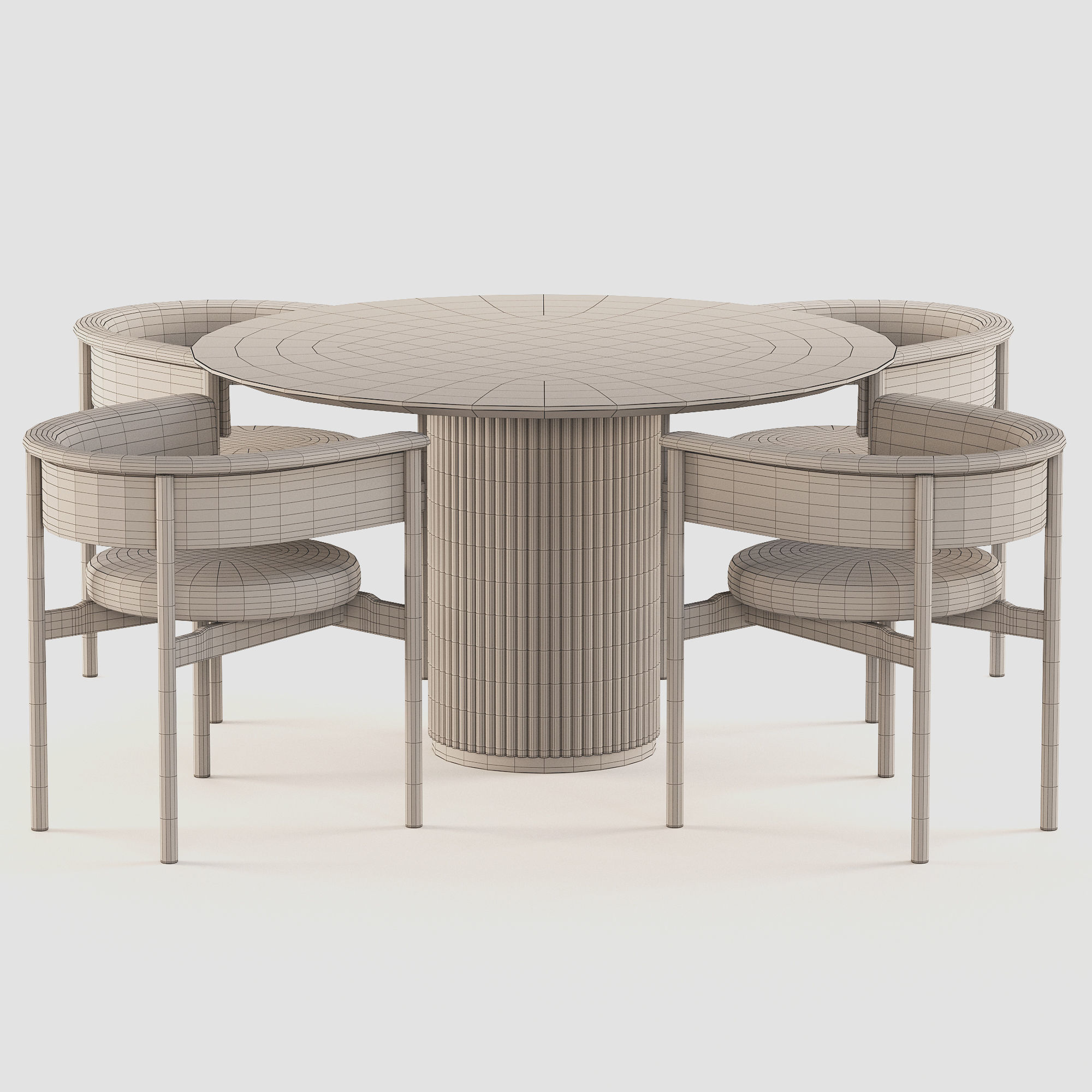 Dining Set 27 3D model_6