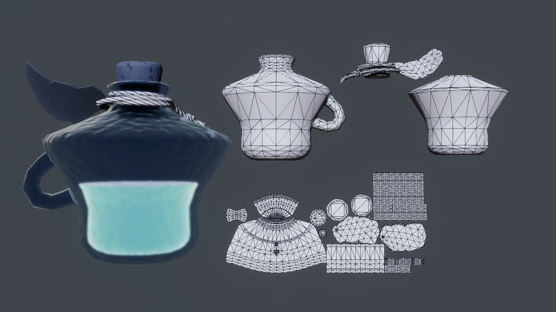 Potion Low-poly 3D model_8