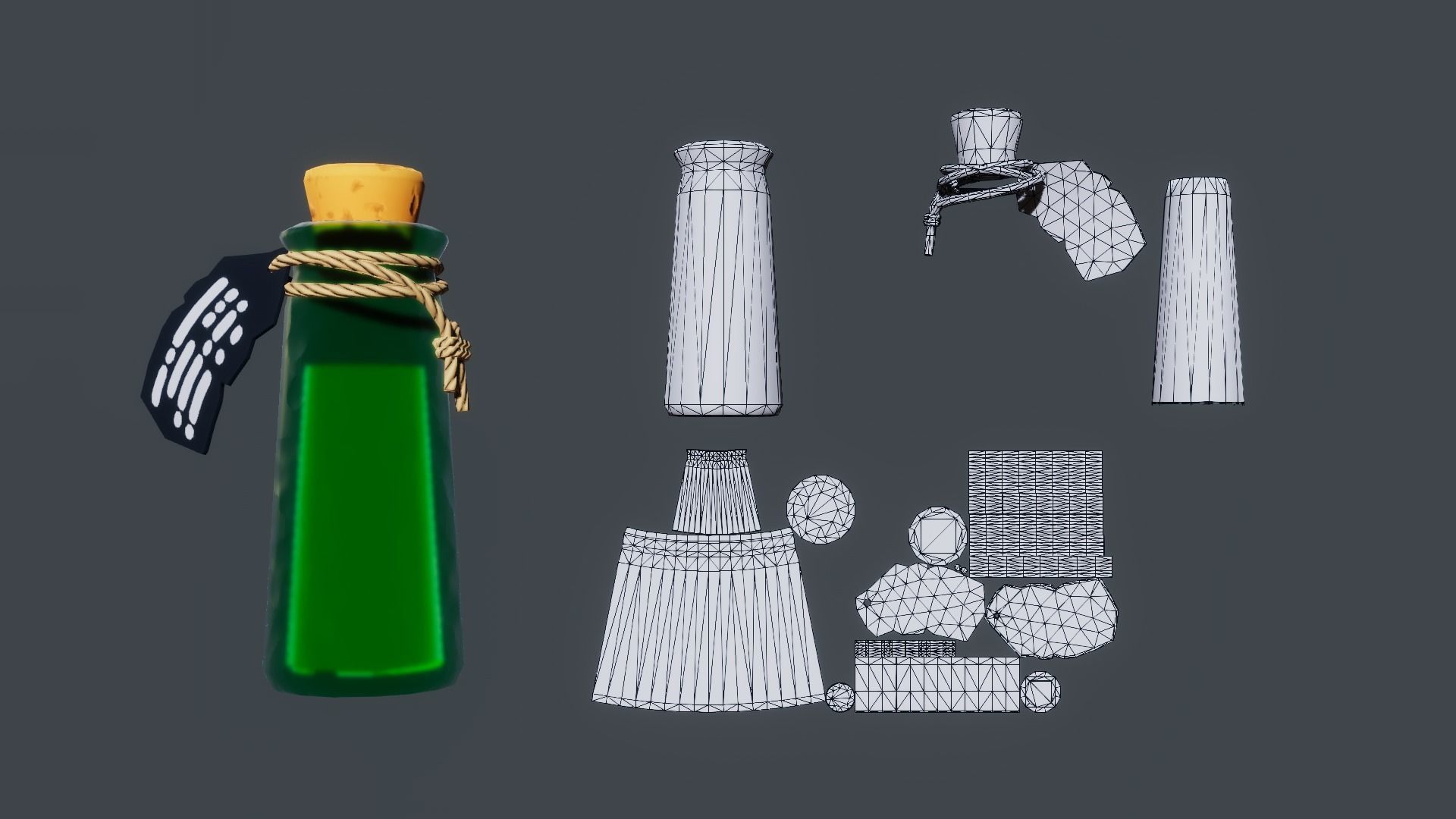Potion Low-poly 3D model_12