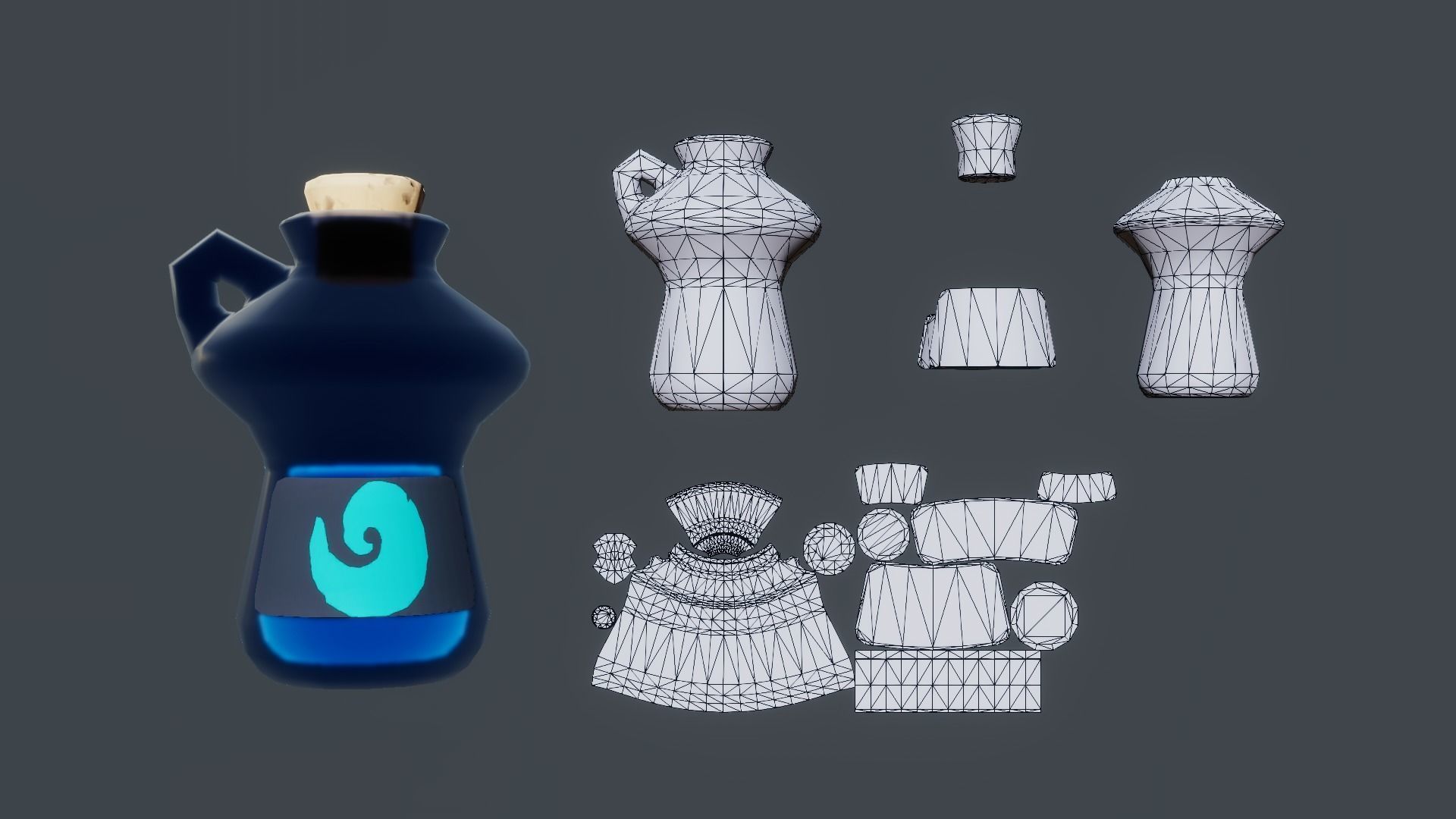 Potion Low-poly 3D model_15