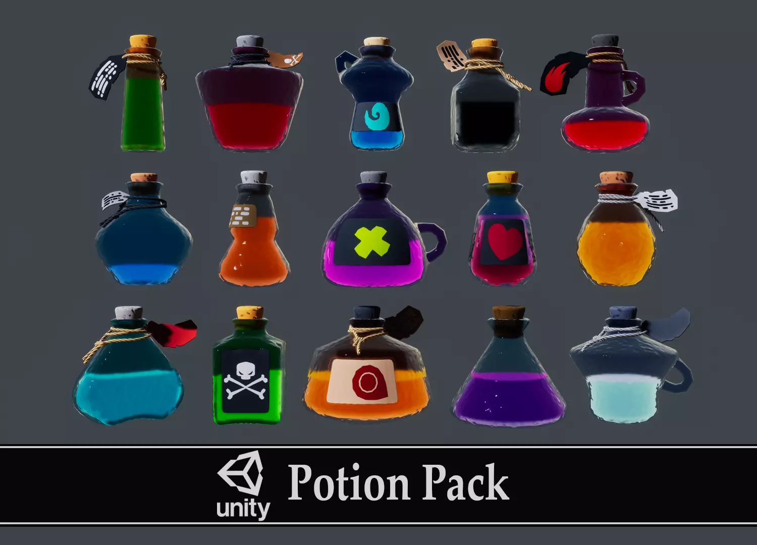 Potion Low-poly 3D model_0
