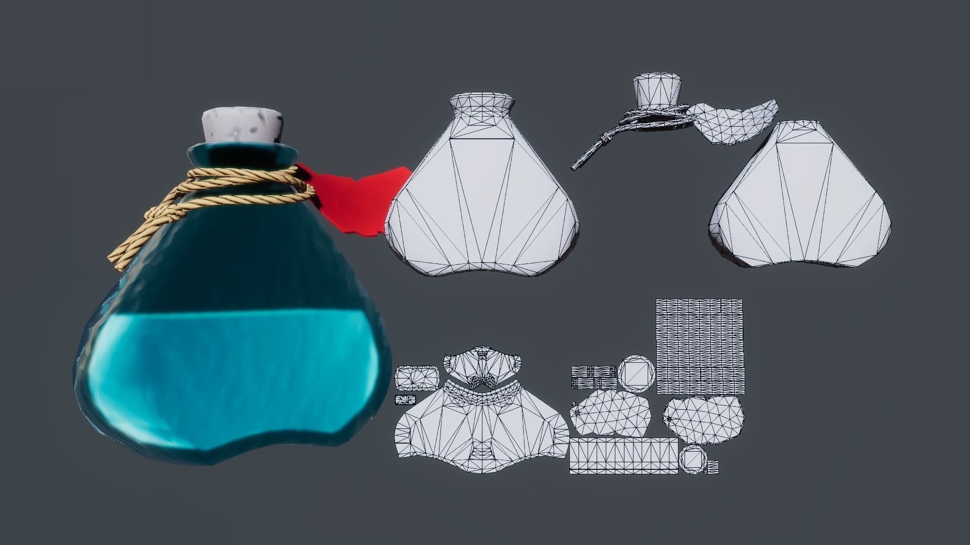 Potion Low-poly 3D model_11
