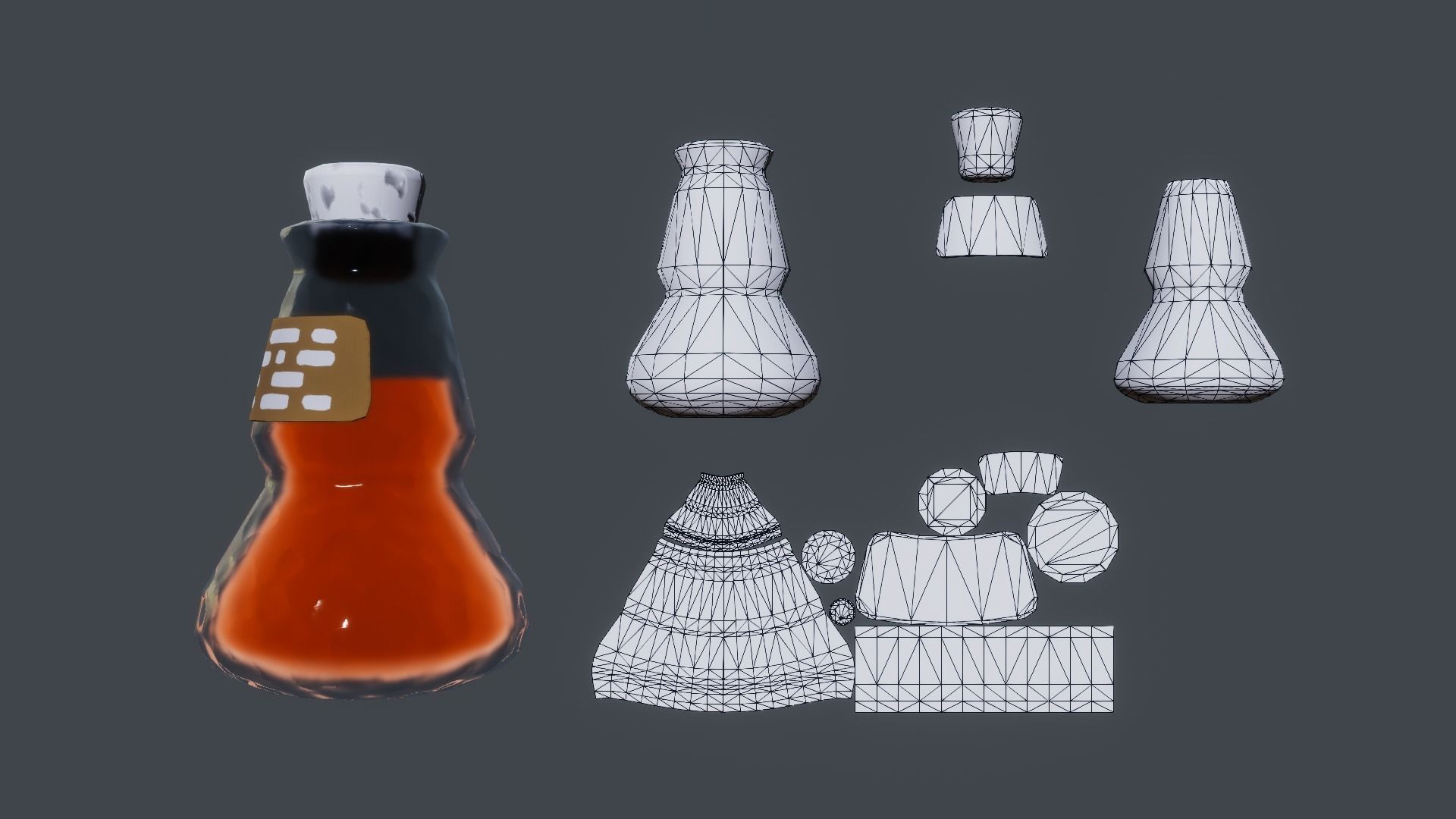 Potion Low-poly 3D model_14