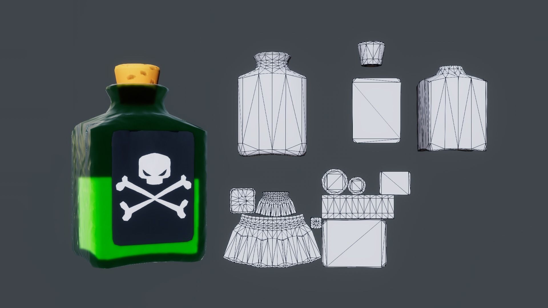 Potion Low-poly 3D model_10