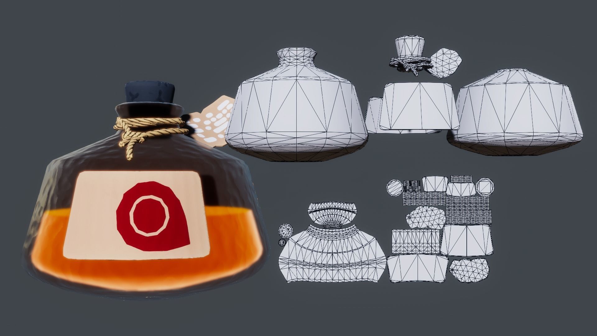 Potion Low-poly 3D model_9