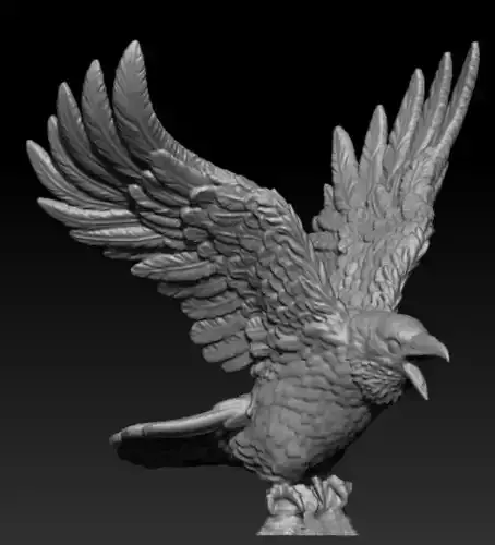Crow miniature
