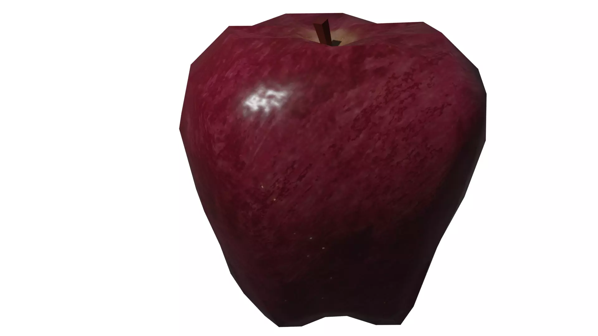 Low Poly Apple High Detailed Fully Custom PBR Low-poly 3D model_0