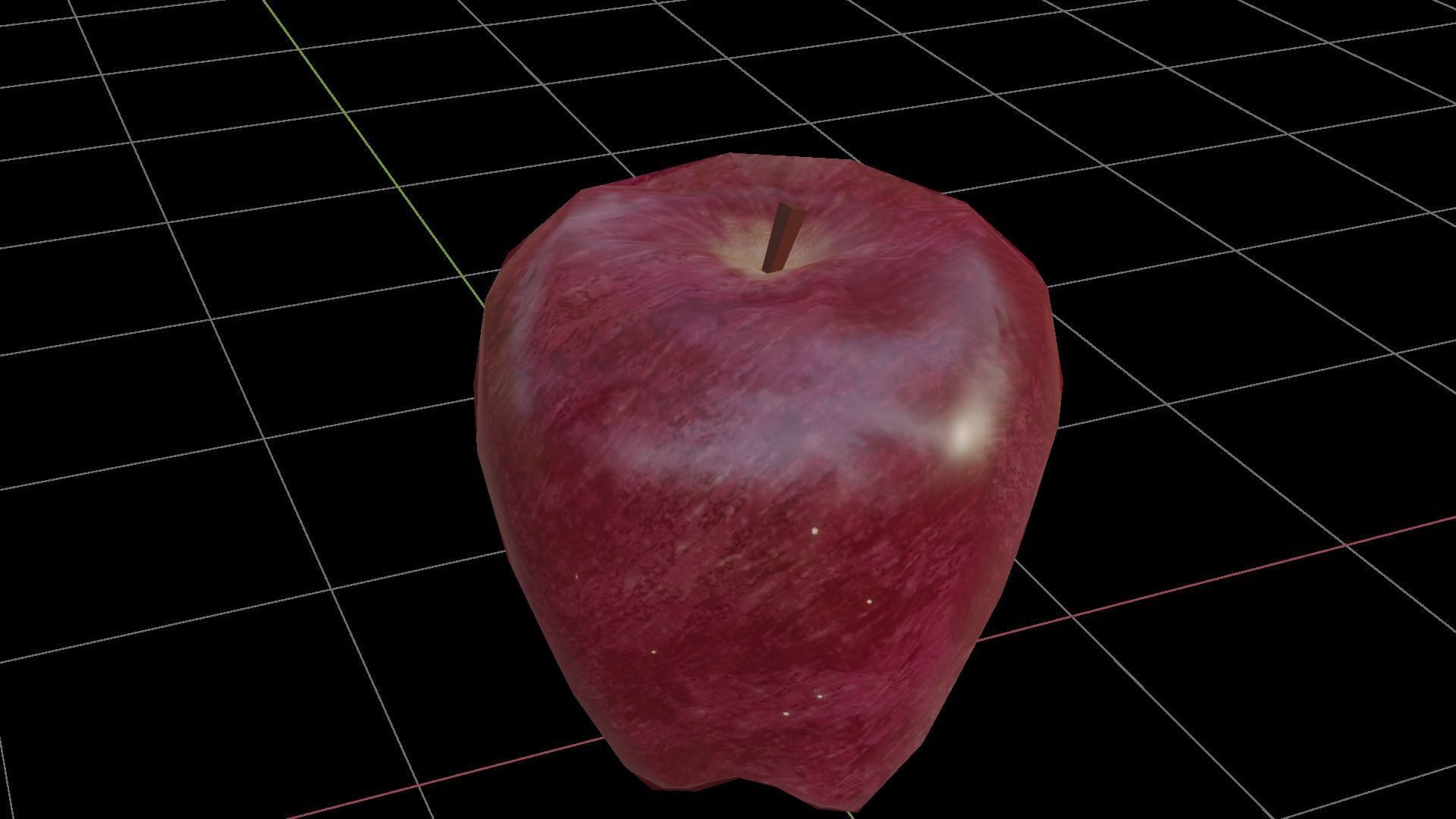 Low Poly Apple High Detailed Fully Custom PBR Low-poly 3D model_6