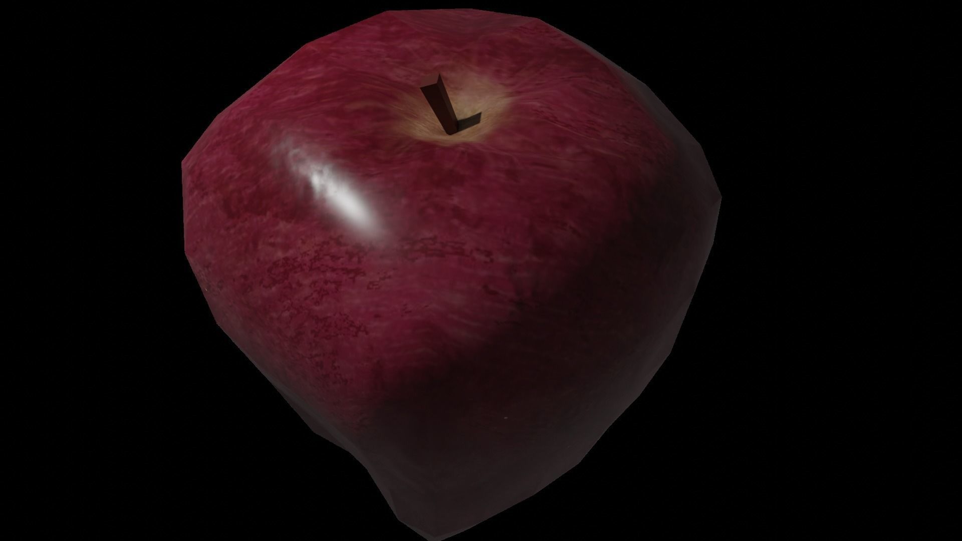 Low Poly Apple High Detailed Fully Custom PBR Low-poly 3D model_1