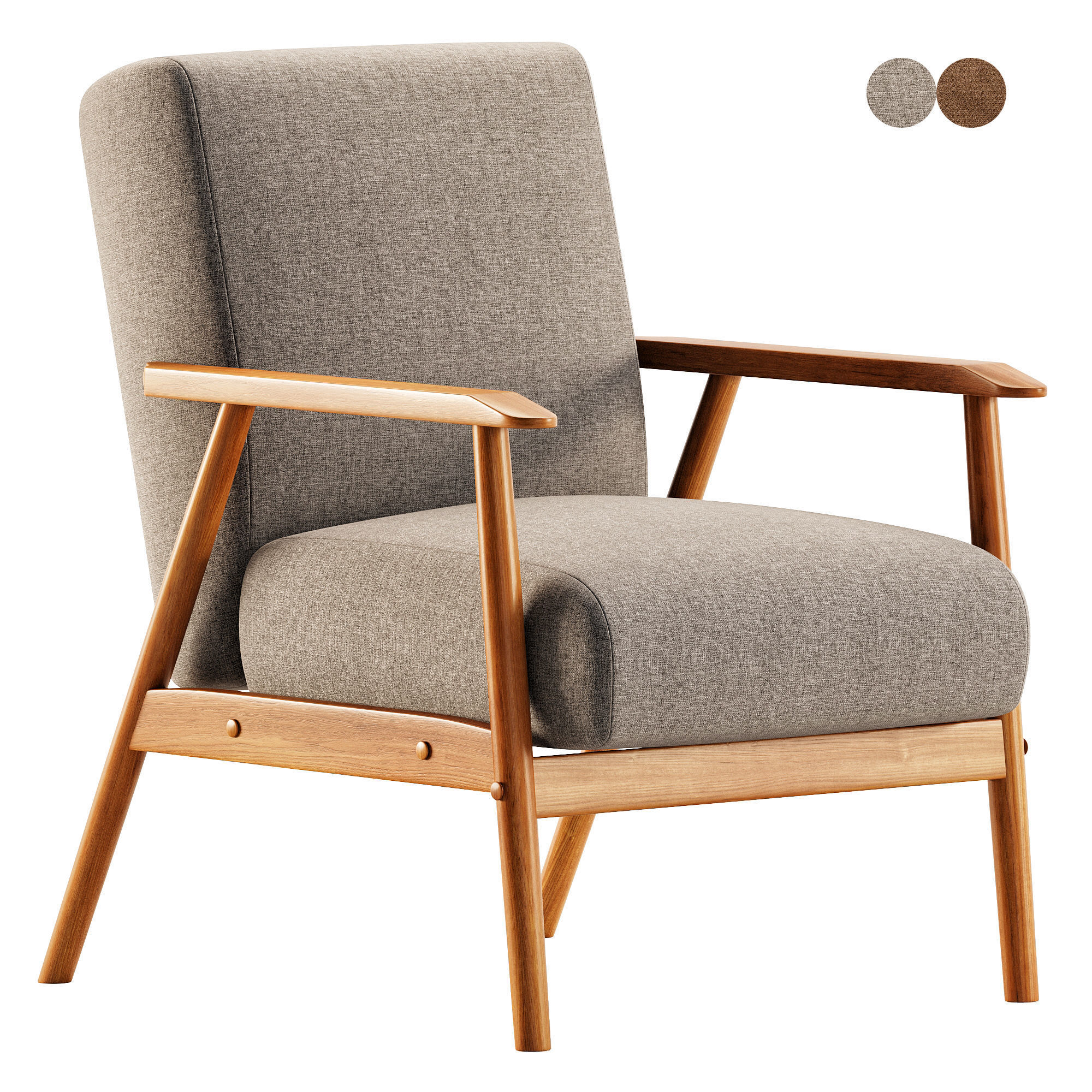 Oskar armchair 3D model_7