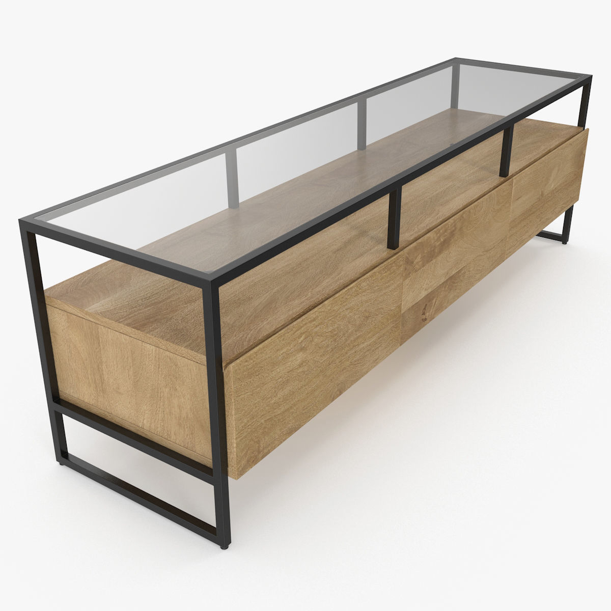 Wooden Unit v1 Low-poly 3D model_1