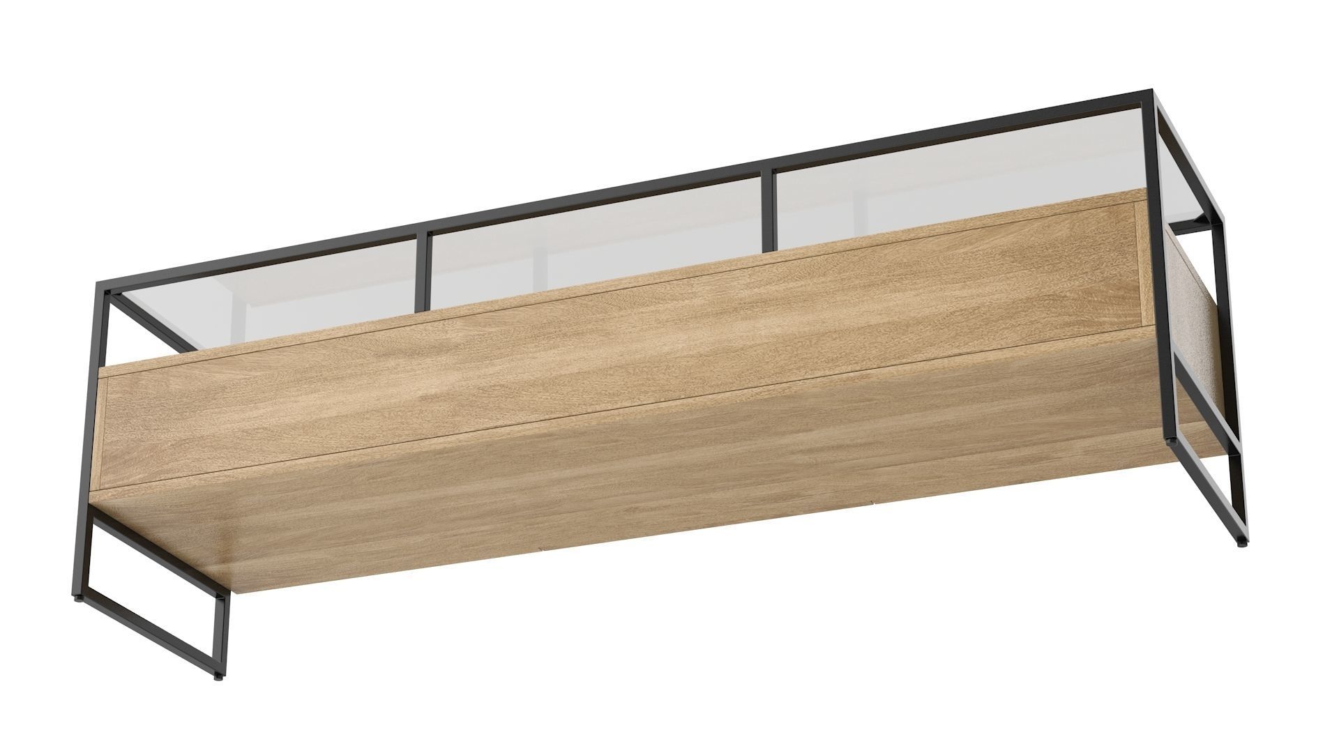 Wooden Unit v1 Low-poly 3D model_5