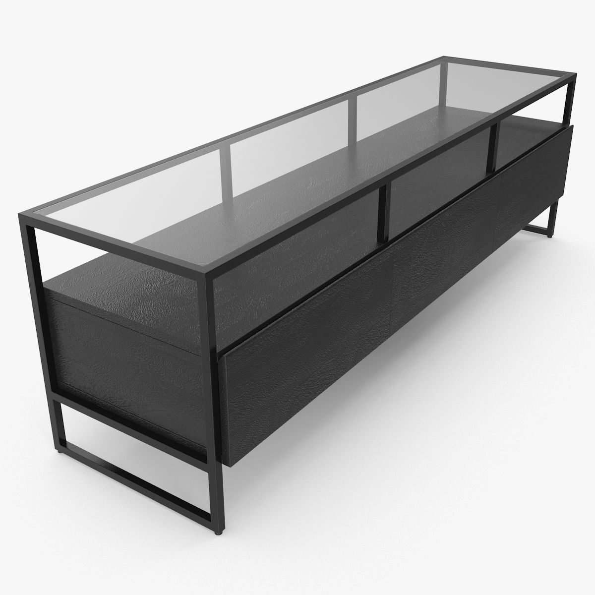 Wooden Unit v2 Low-poly 3D model_1