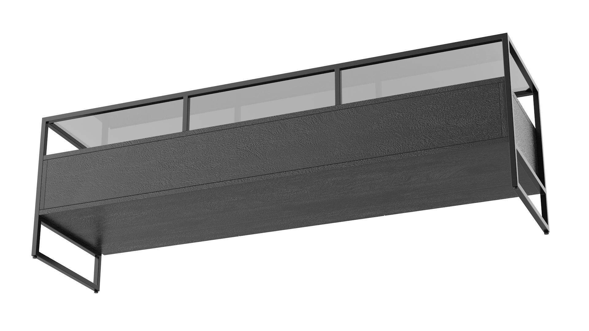 Wooden Unit v2 Low-poly 3D model_5