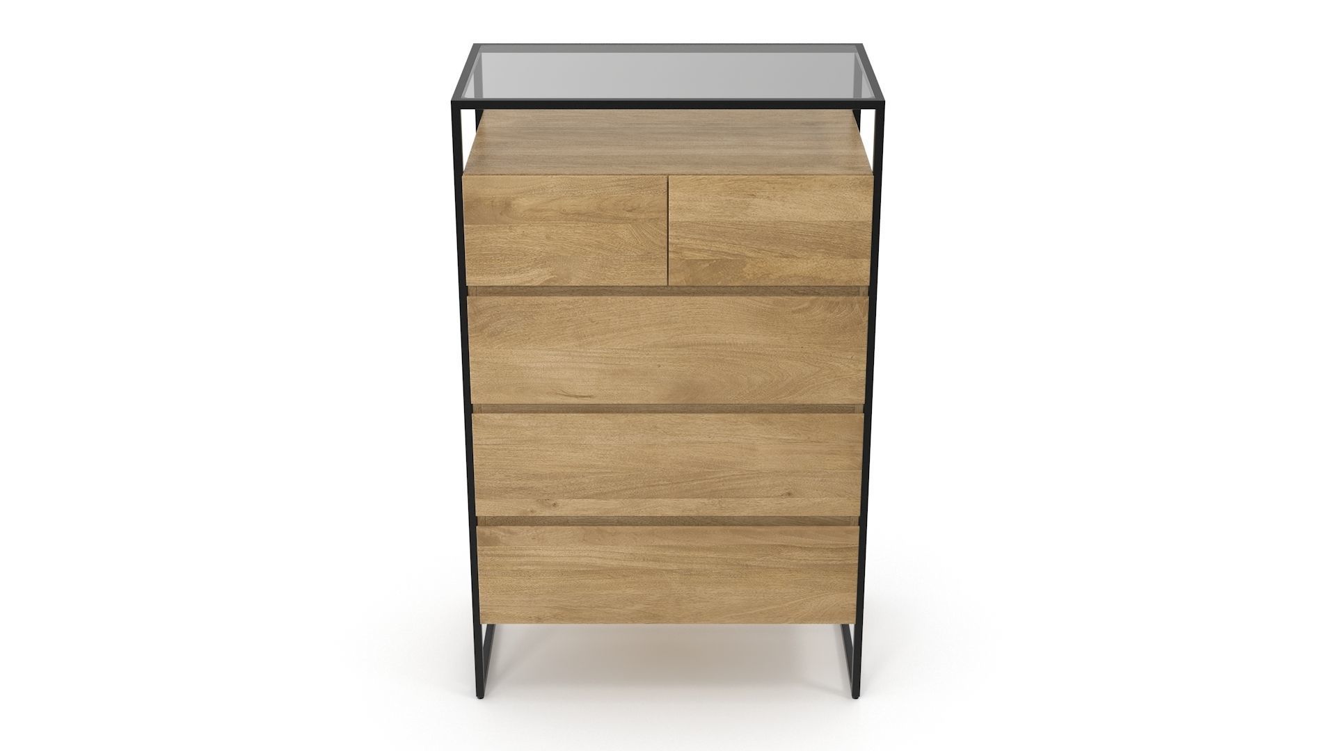 Wooden Unit v3 Low-poly 3D model_2