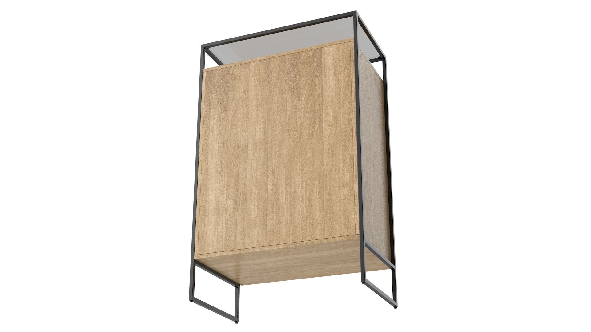 Wooden Unit v3 Low-poly 3D model_5