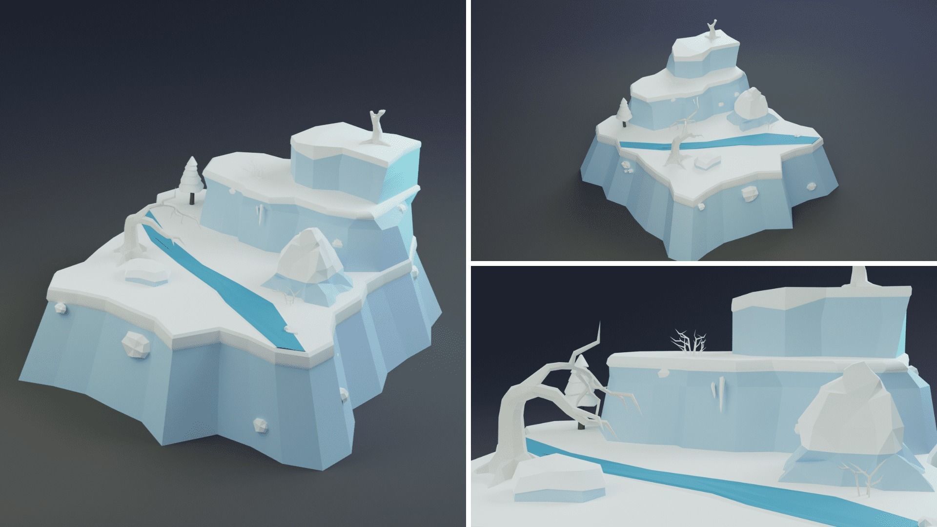 Low Poly Worlds Islands Exteriors Pack Low-poly 3D model_4