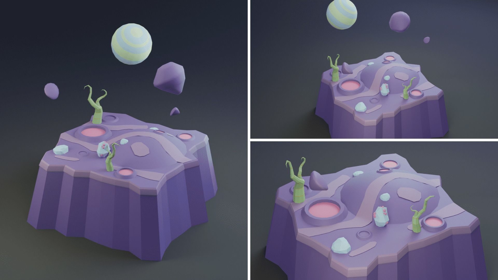 Low Poly Worlds Islands Exteriors Pack Low-poly 3D model_10