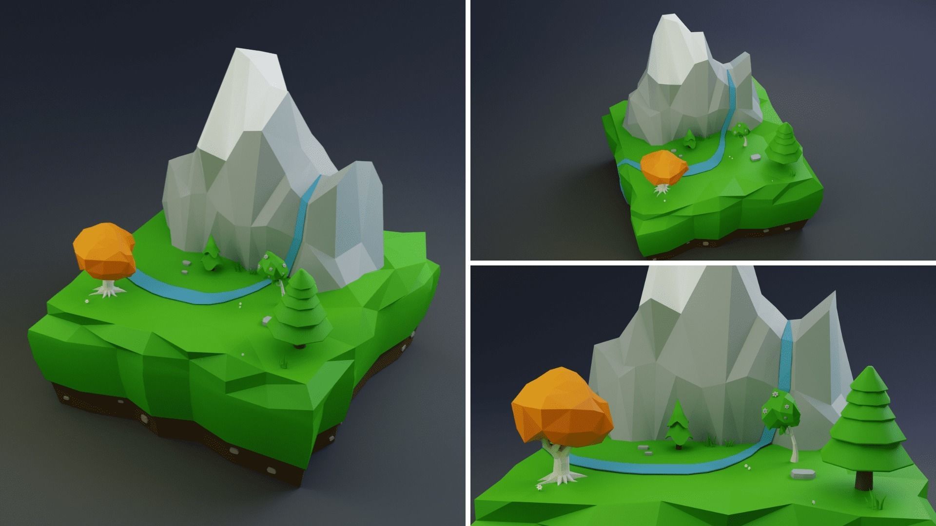 Low Poly Worlds Islands Exteriors Pack Low-poly 3D model_18