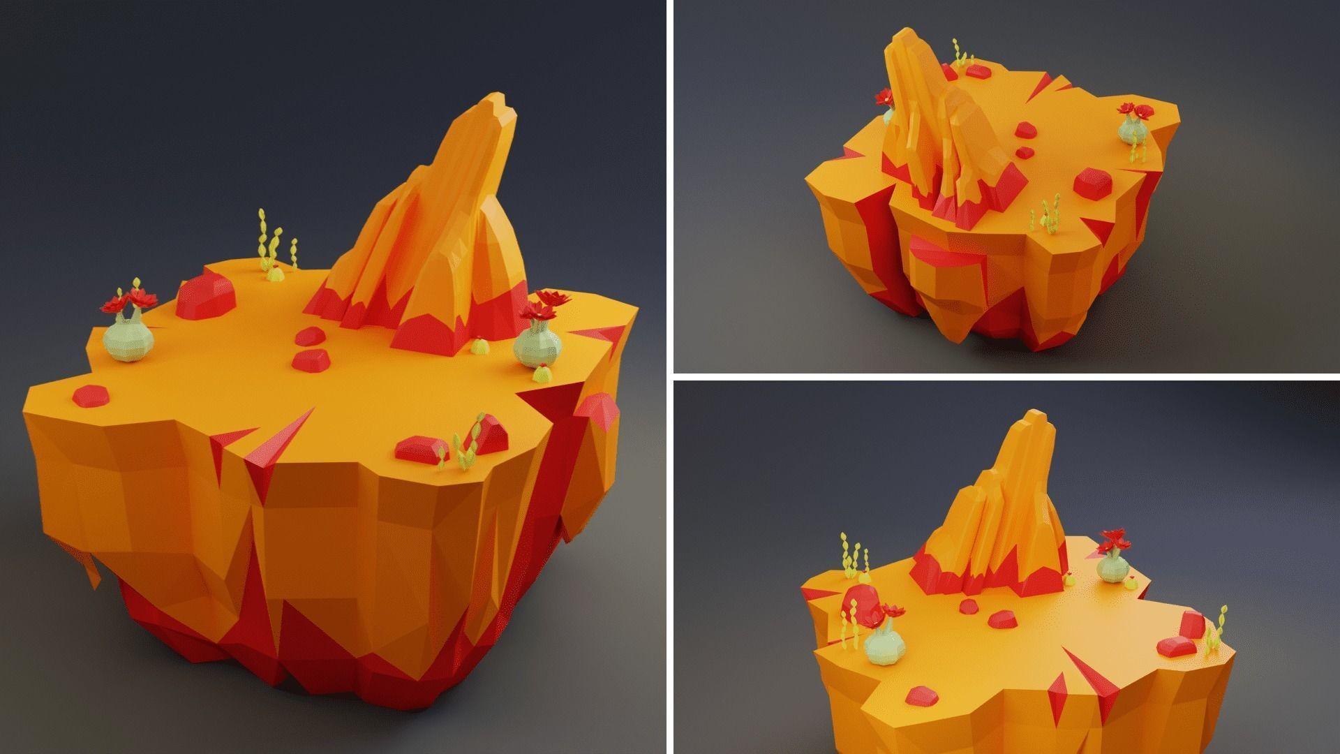 Low Poly Worlds Islands Exteriors Pack Low-poly 3D model_11