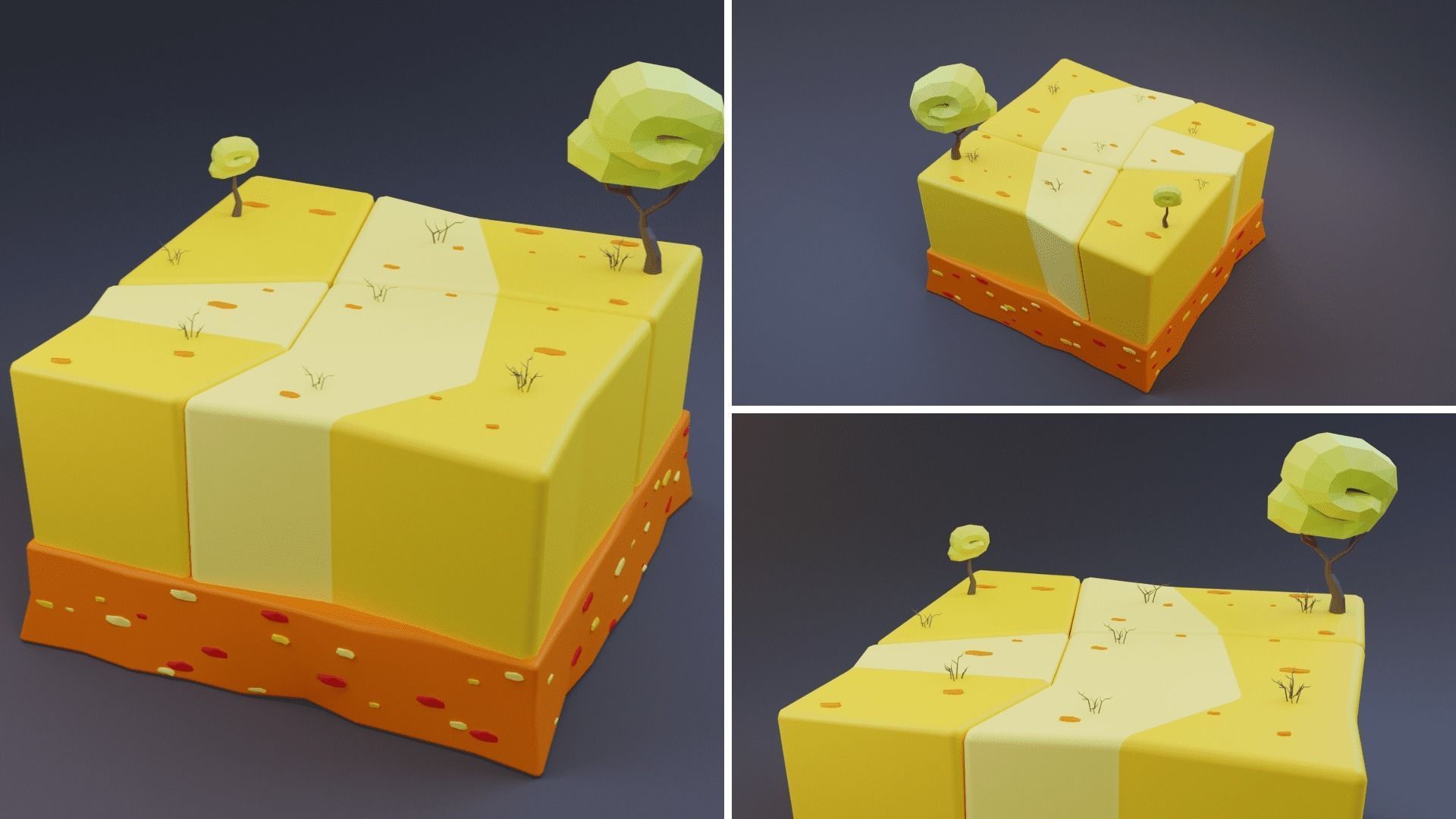 Low Poly Worlds Islands Exteriors Pack Low-poly 3D model_17