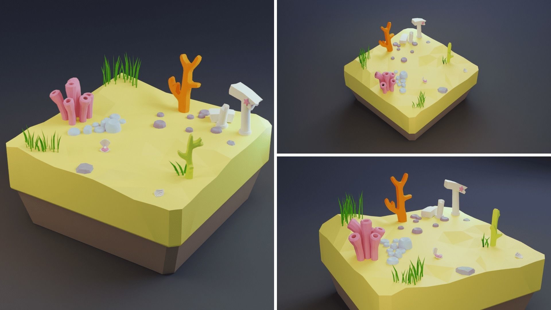 Low Poly Worlds Islands Exteriors Pack Low-poly 3D model_22