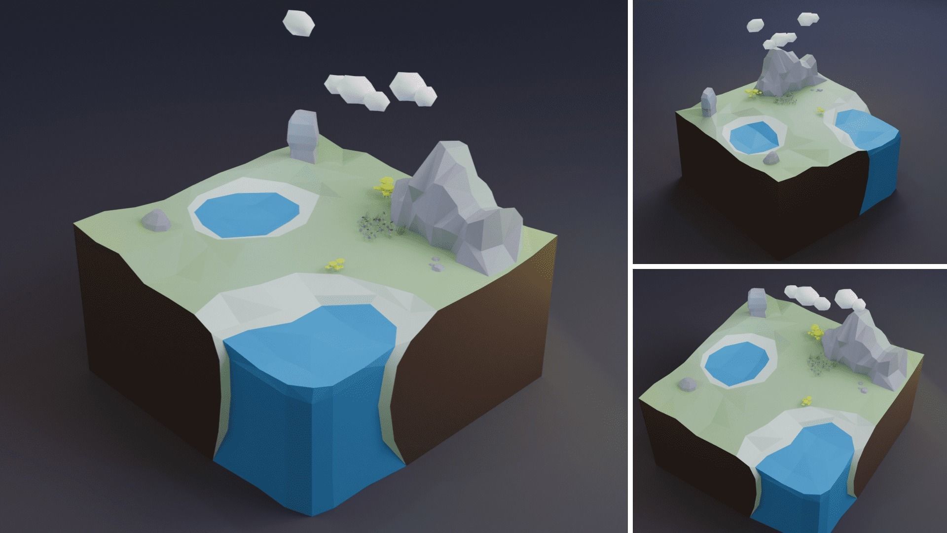Low Poly Worlds Islands Exteriors Pack Low-poly 3D model_12