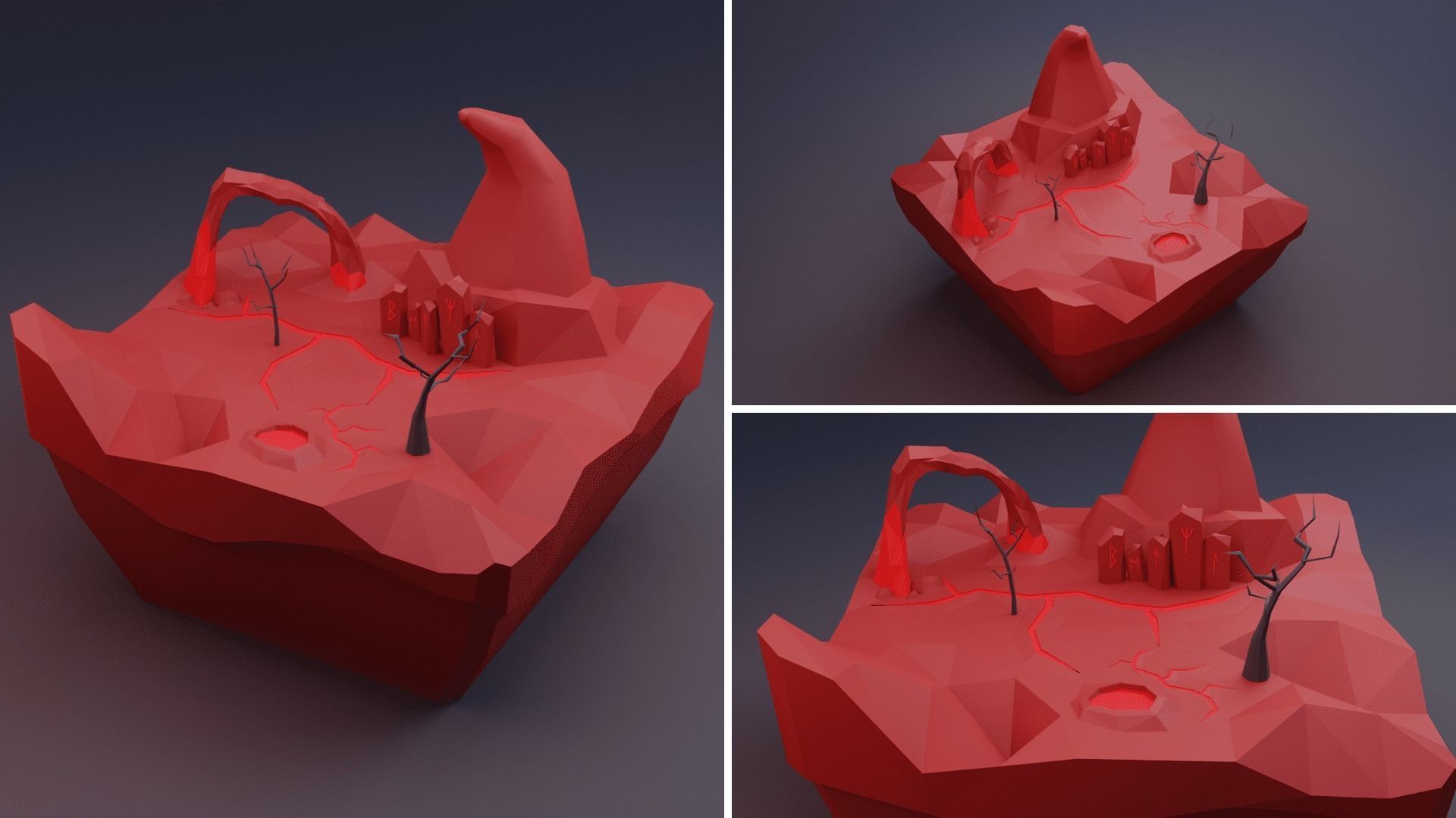 Low Poly Worlds Islands Exteriors Pack Low-poly 3D model_8