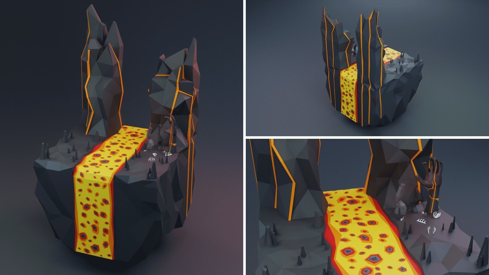 Low Poly Worlds Islands Exteriors Pack Low-poly 3D model_5