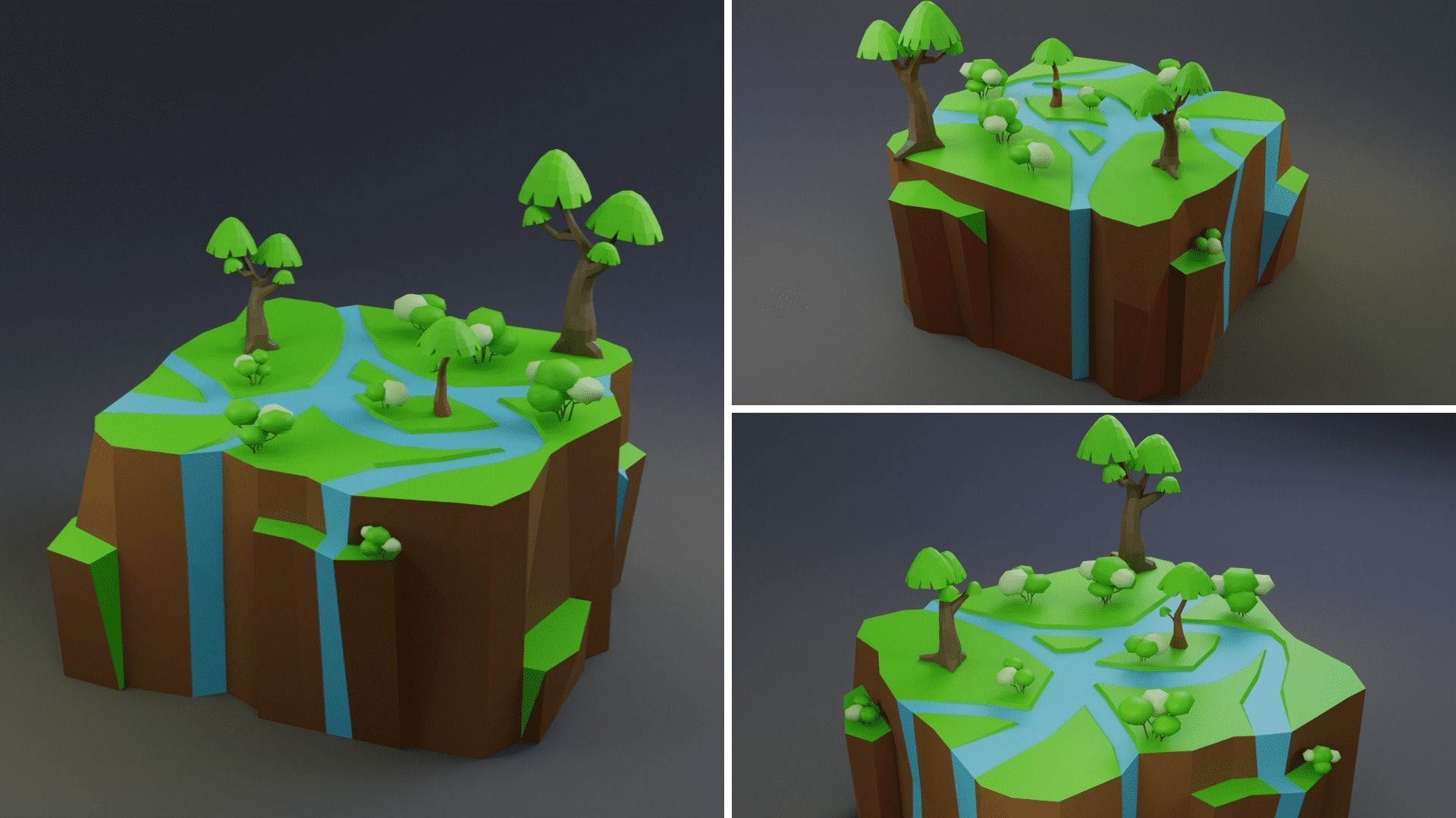 Low Poly Worlds Islands Exteriors Pack Low-poly 3D model_15