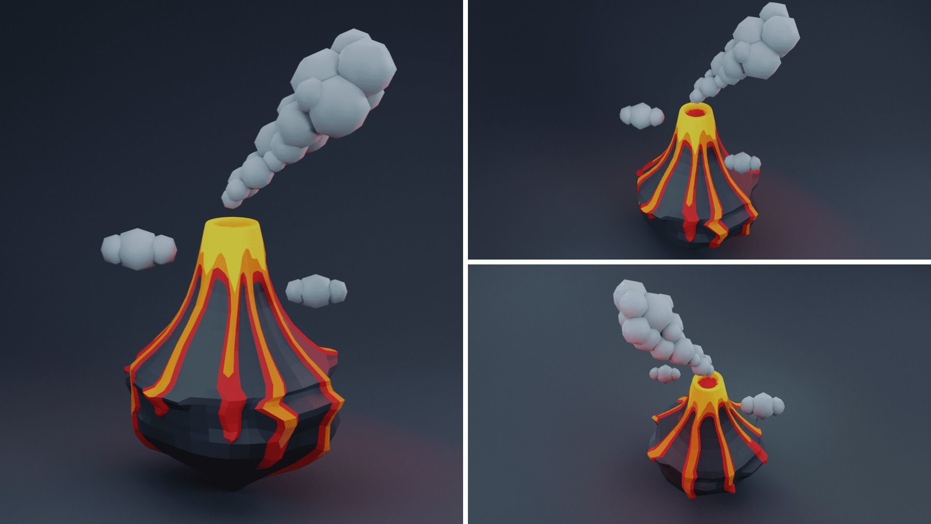 Low Poly Worlds Islands Exteriors Pack Low-poly 3D model_7