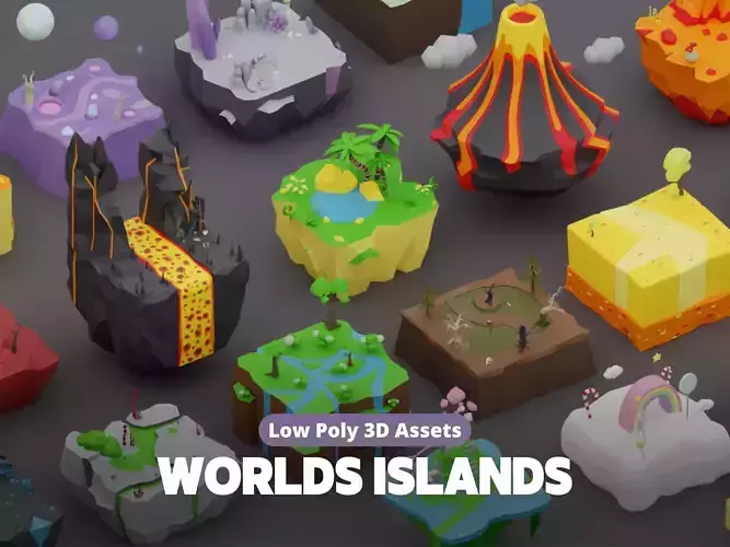 Low Poly Worlds Islands Exteriors Pack