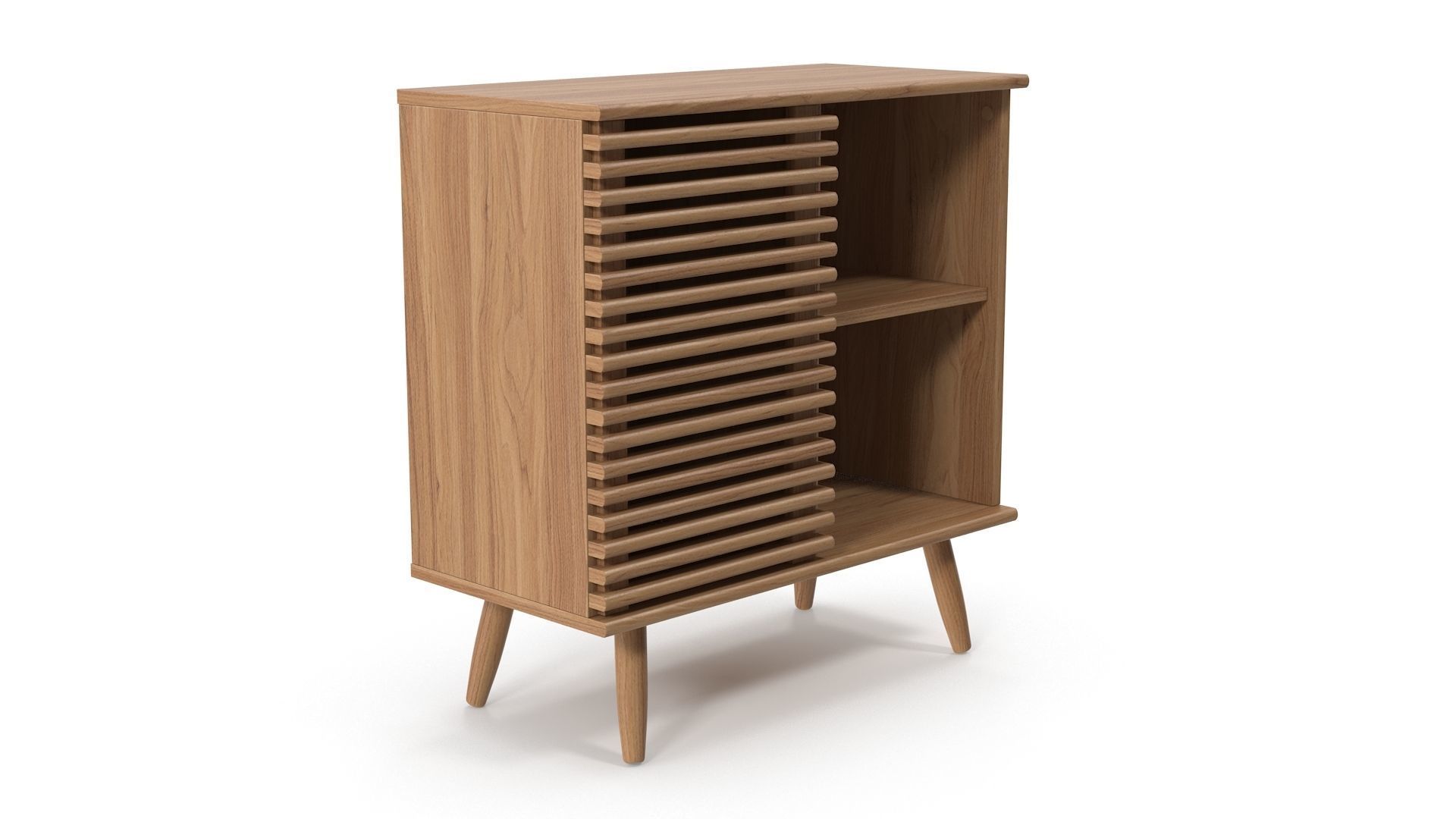 Wooden Sideboard v1 Low-poly 3D model_3
