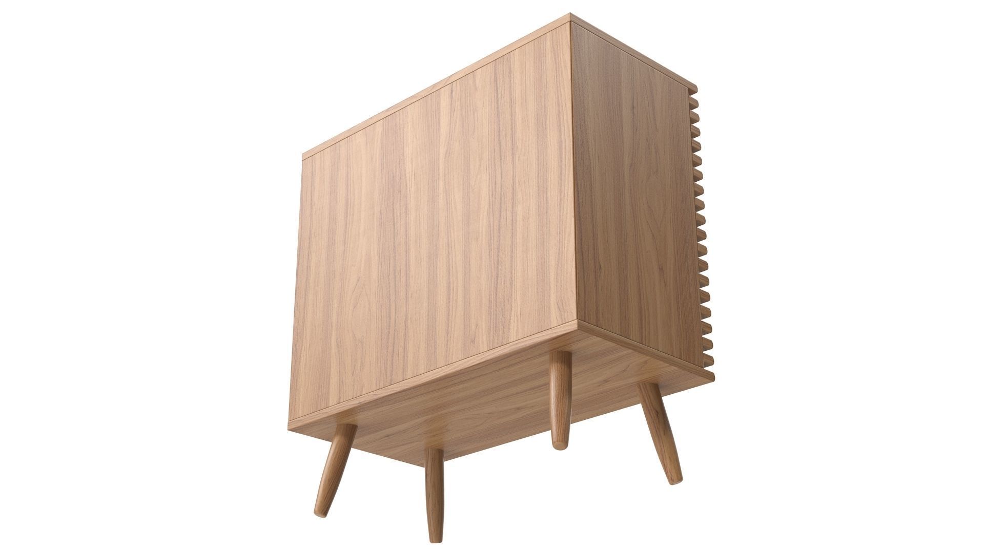 Wooden Sideboard v1 Low-poly 3D model_5