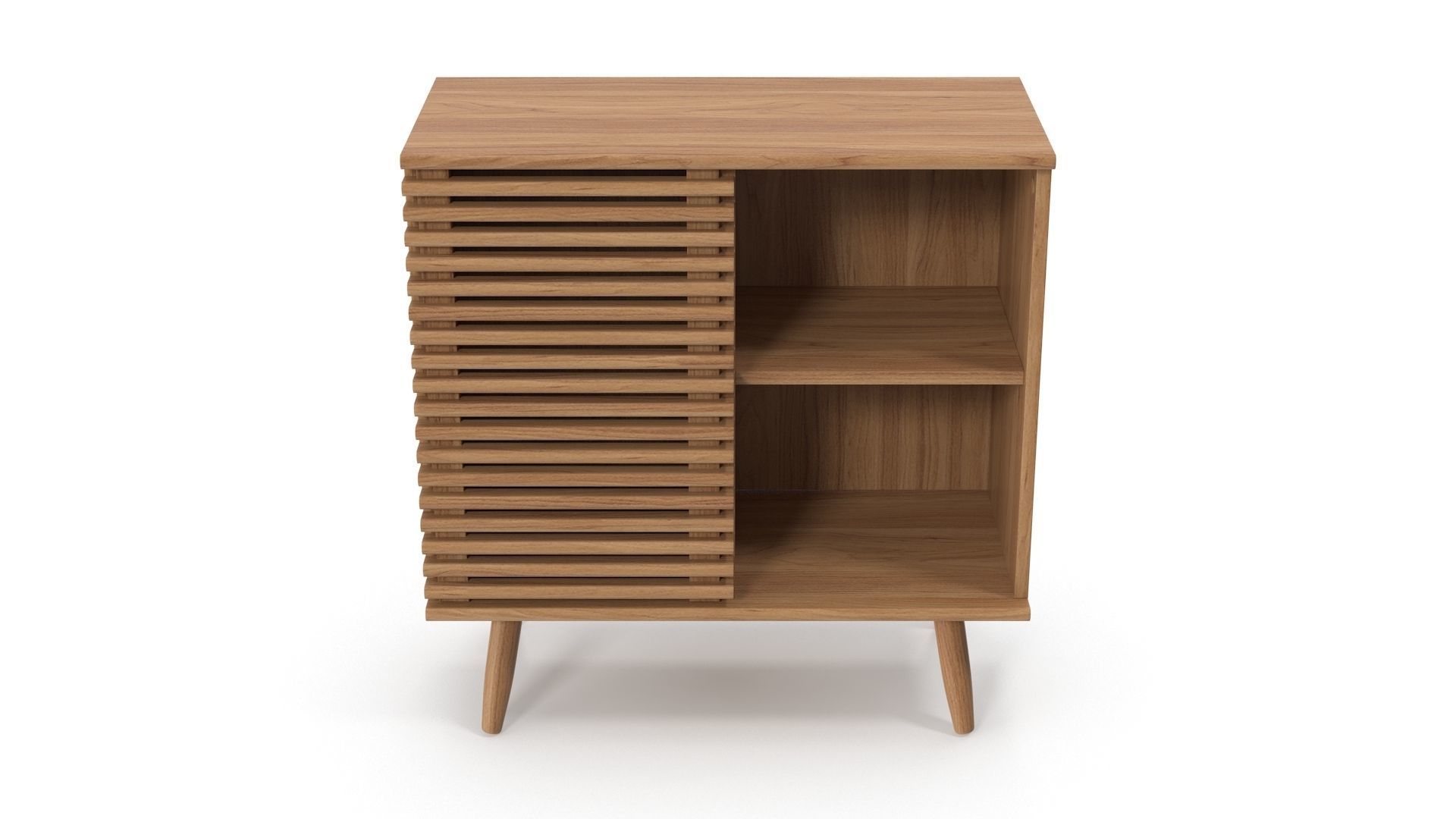 Wooden Sideboard v1 Low-poly 3D model_1