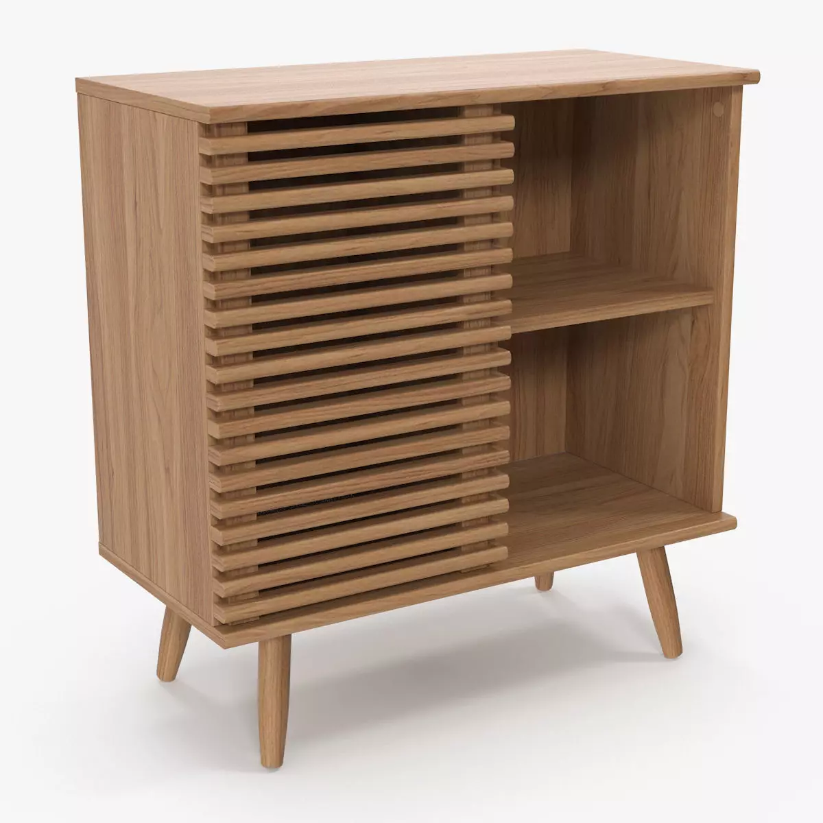 Wooden Sideboard v1 Low-poly 3D model_0