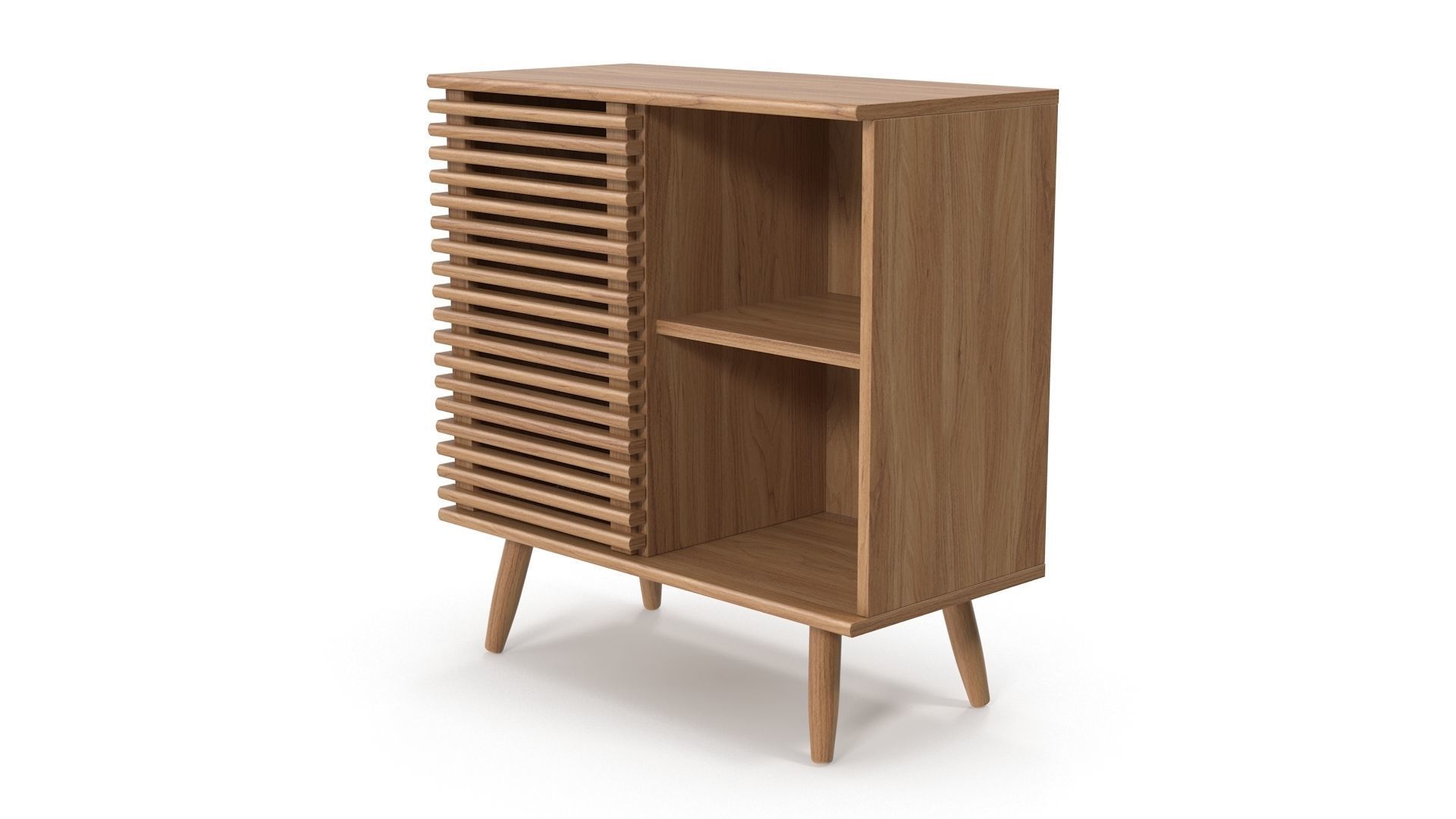 Wooden Sideboard v1 Low-poly 3D model_2