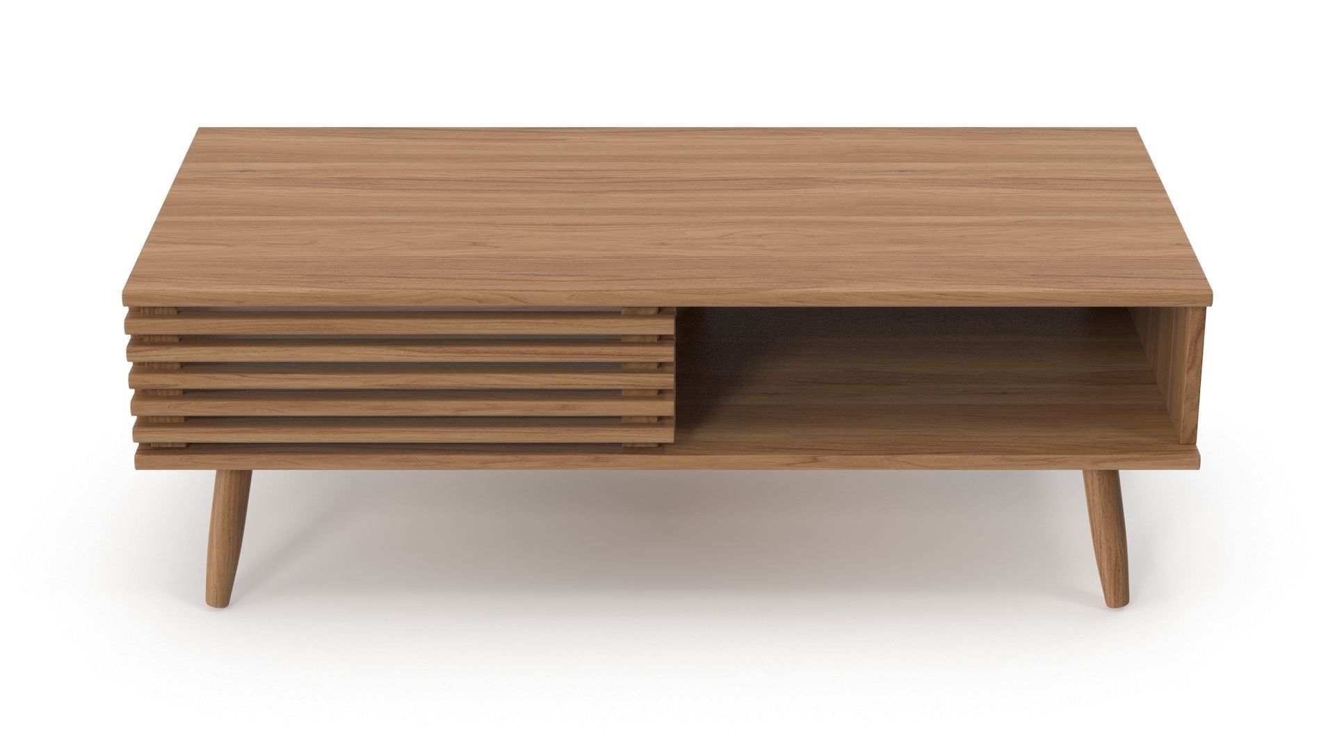 Wooden Sideboard v2 Low-poly 3D model_1