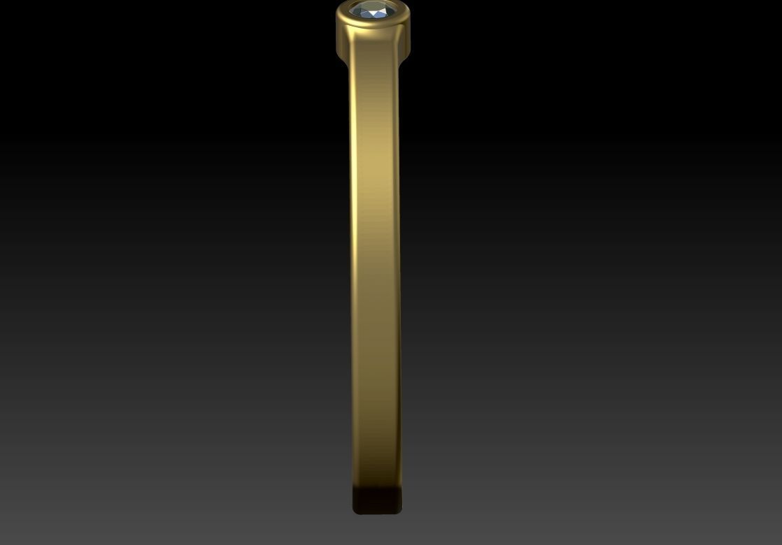 Set ring gold with two topaz stones 3D Model Collection_13