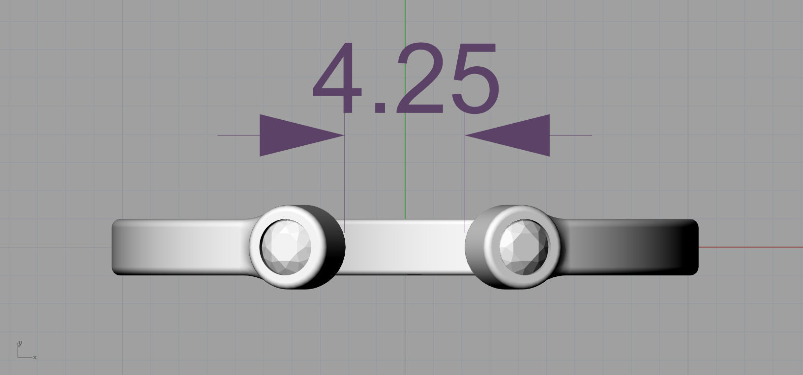 Set ring gold with two topaz stones 3D Model Collection_7