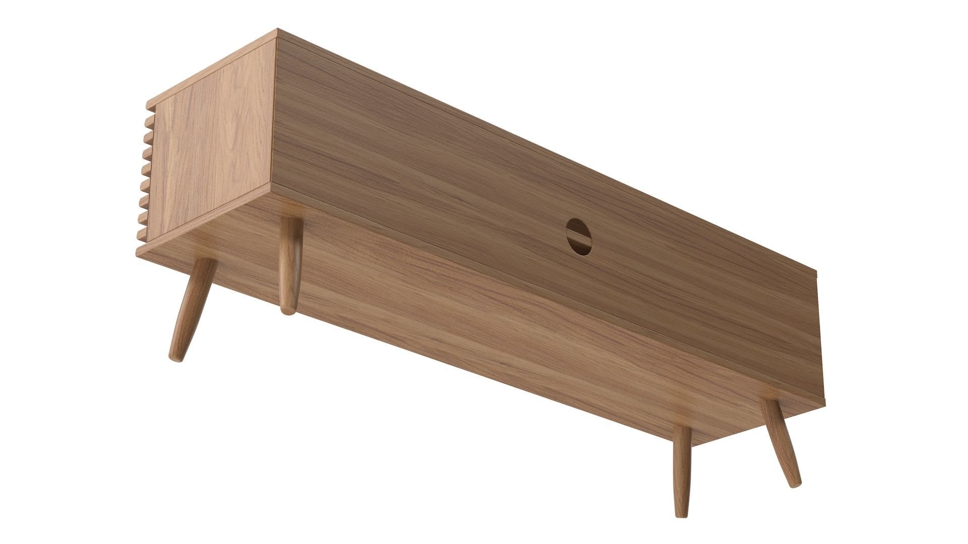 Wooden Sideboard v4 Low-poly 3D model_4