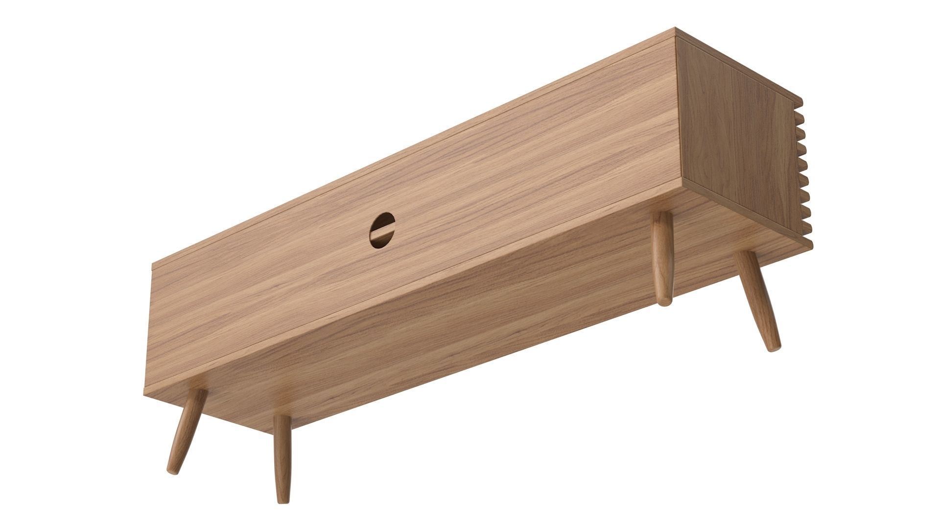 Wooden Sideboard v4 Low-poly 3D model_5